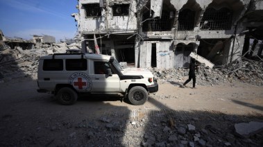 مساكن غزة بعد تدميرها