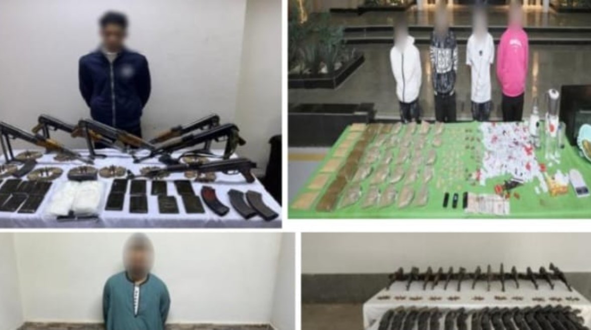 المتهمين والمضبوطات