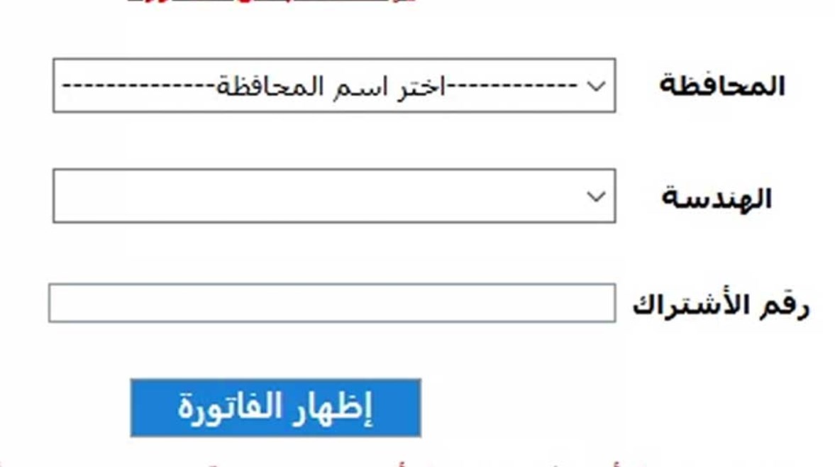 دفع فاتورة الكهرباء 