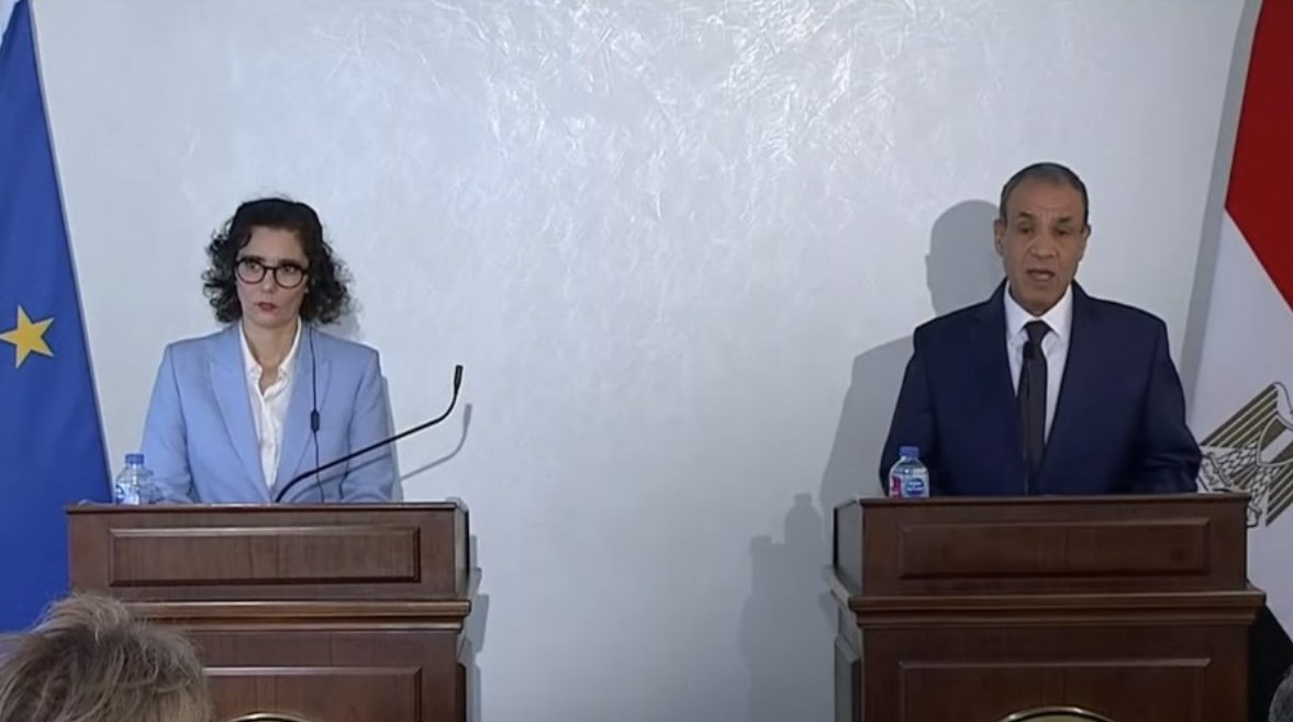 وزير الخارجية والهجرة، بدر عبدالعاطي، والمفوضة الأوروبية للمساواة والإستعداد وإدارة الأزمات، حاجة لحبيب