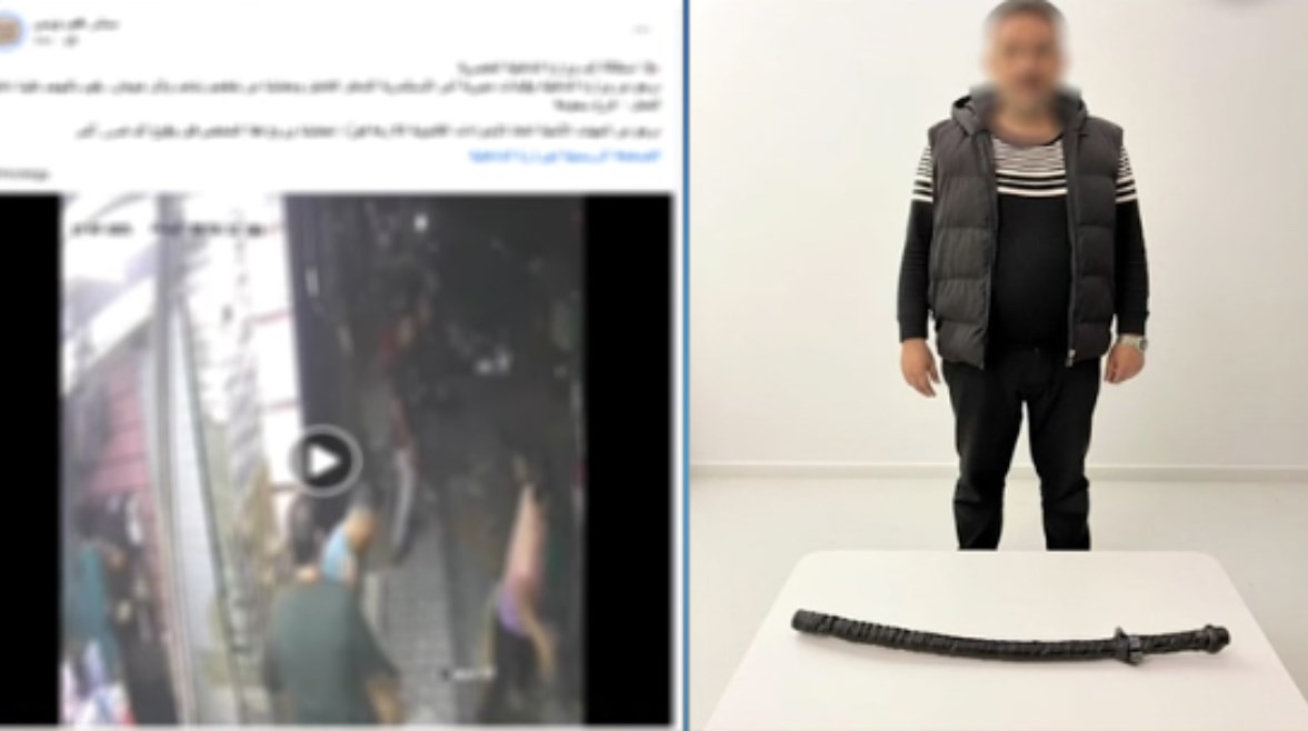 المتهم وجانب من الفيديو 