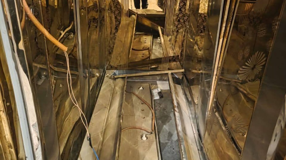 إصابة 4 أشخاص فى حادث سقوط اسانسير بكوم أمبو فى اسوان