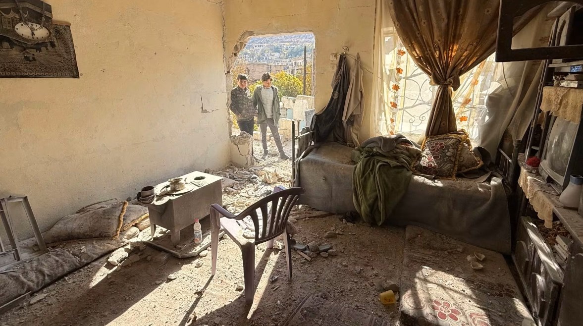  موقع عملية عسكرية إسرائيلية في قرية بيت جن جنوب سوريا