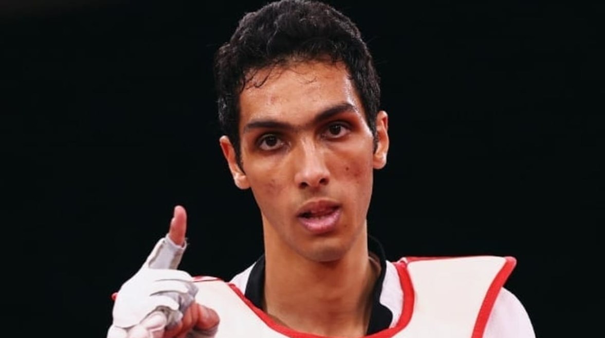 سيف عيسى صاحب ذهبية بطولة العالم في التايكوندو