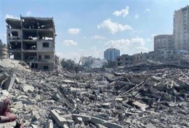 الدمار في غزة بسبب الحرب الإسرائيلية 