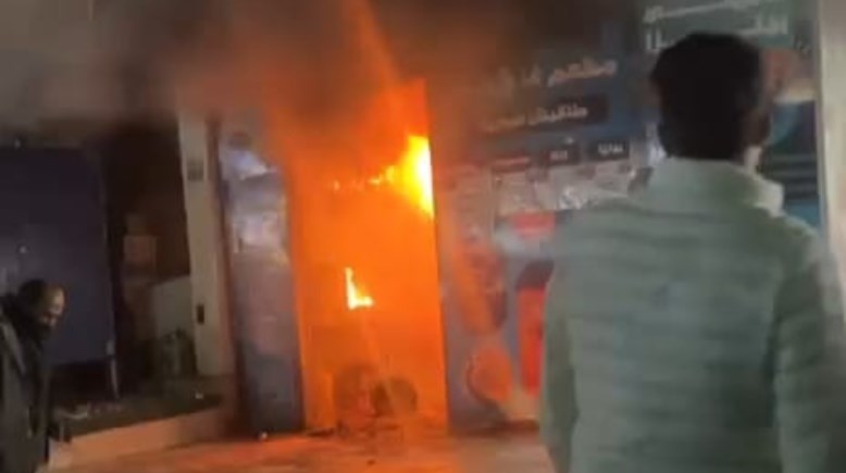 حريق محل تجاري بعين شمس