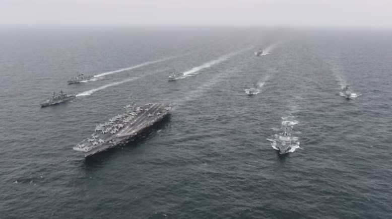 سفن حربية في تدريبات مشتركة بين أمريكا وكوريا الجنوبية 