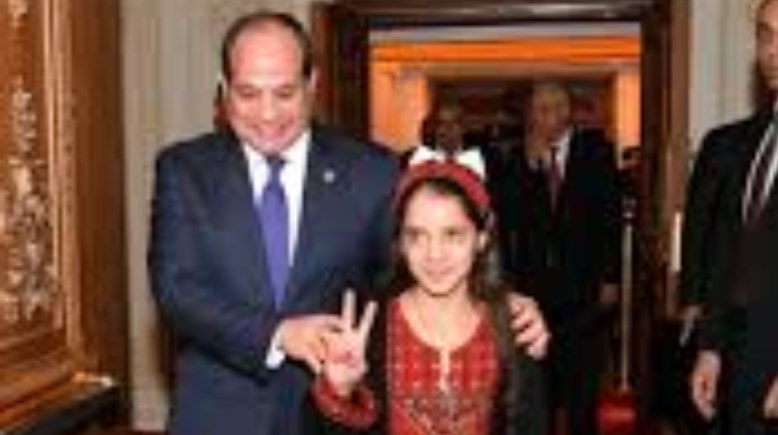 الطالبة ريتاج والرئيس السيسي 