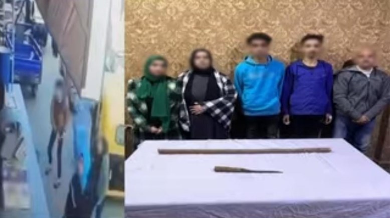 المتهمون وجانب من الواقعة 