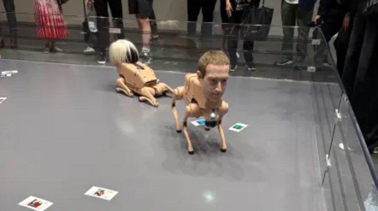 كلب روبوتي بوجه مارك زوكربيرج