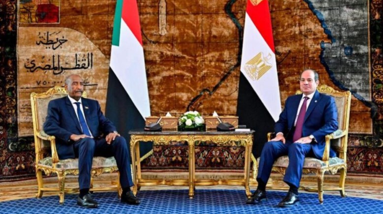 الرئيس عبدالفتاح السيسي ورئيس مجلس السيادة الانتقالي السوداني، الفريق أول ركن عبدالفتاح البرهان