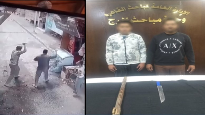 المتهمان وجانب من الواقعة 