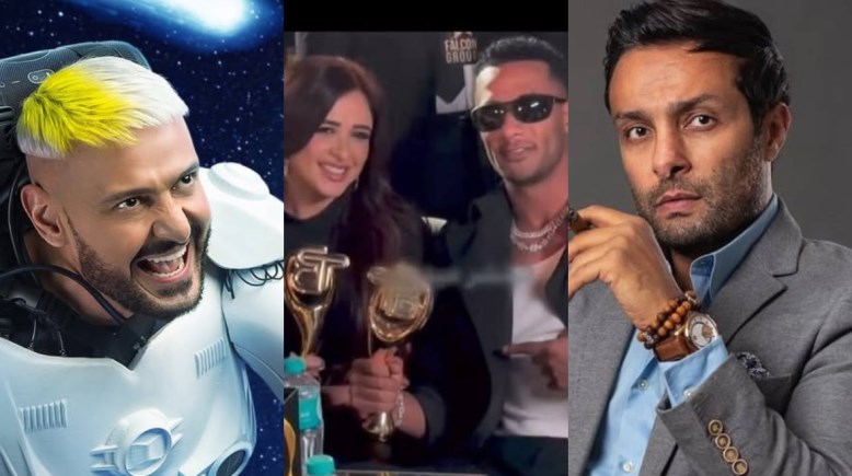 وائل عبد العزيز ومحمد رمضان وياسمين عبد العزيز ورامز جلال