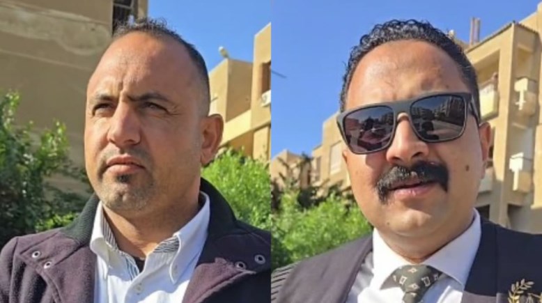 المجني عليه إسماعيل ومحاميه محمد عوده