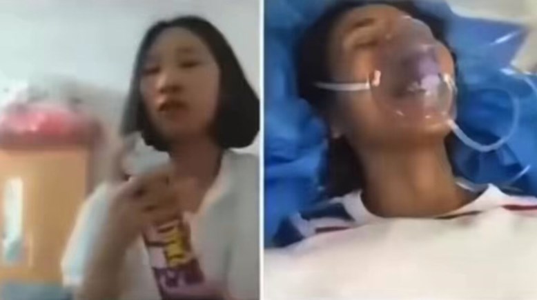 سيدة صينية تبتلع صرصارًا