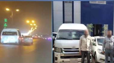 المتهمان بأداء حركات استعراضية على الطريق بسياراتهما في البحيرة