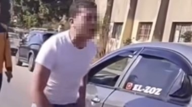 جانب من واقعة تعدي سائق على شاب