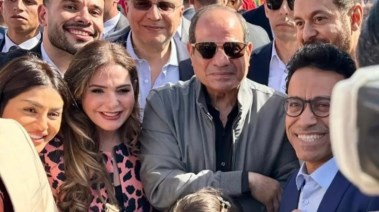 الرئيس السيسي في لقاء مع الفنانين