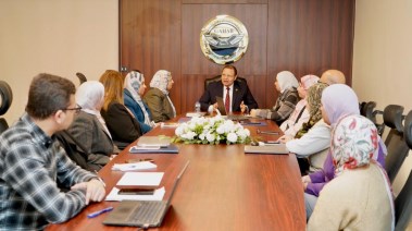 جانب من لقاء رئيس هيئة الاعتماد والرقابة الصحية الدكتور 