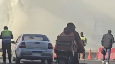  كسر ماسورة مياه في التسعين الجنوبي