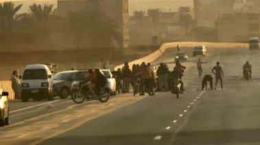 تصادم دراجة وسيارة ملاكي بالهرم 