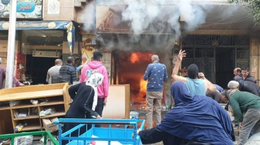 حريق محل في سرايا القبة