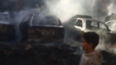 تفحم 5 سيارات ببولاق الدكرور 