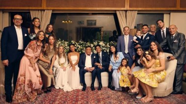 عادل إمام في عقد قران حفيده