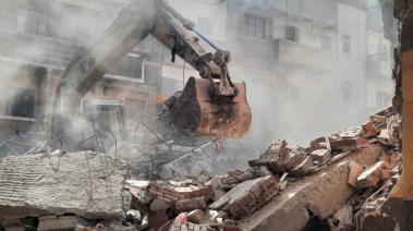 حادث انهيار عقار بالمنيا 