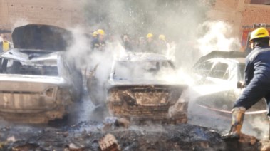  تفحم 5 سيارات ببولاق الدكرور 