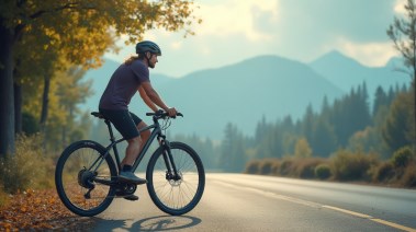 شاب يقود دراجة