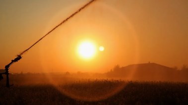 حرارة الشمس وقت الغروب