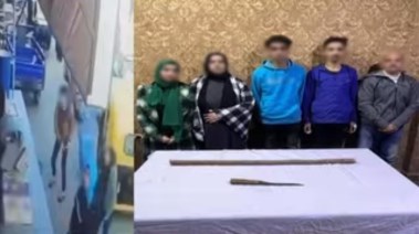 المتهمون وجانب من الواقعة 