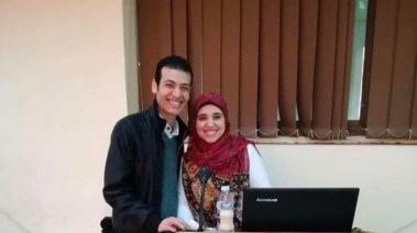 الدكتورة فاطمة عبدالفتاح وزوجها