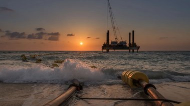 منصة حفر الغاز في البحر الأبيض المتوسط