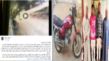 المتهمون وجانب من الواقعة 