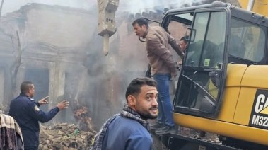 حريق ضخم في منزل مهجور بمنطقة حلقة السمك القِبلية بأسيوط