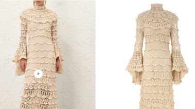 فستان جيلان الجباس خطيبة عمر مرموش