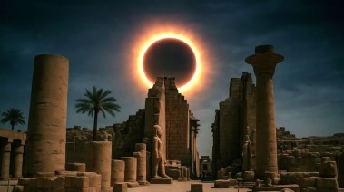 كسوف الشمس بالأقصر-تعبيرية