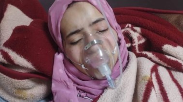 صورة لفرحة أثناء وجودها في المستشفي 