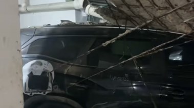 جانب منتحطم سيارة شيماء سعيد زوجة إسماعيل الليثي