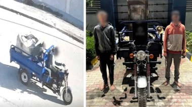 المتهمان بعد ضبطهم