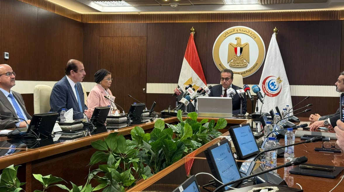 وزير الصحة من المؤتمر الصحفي 