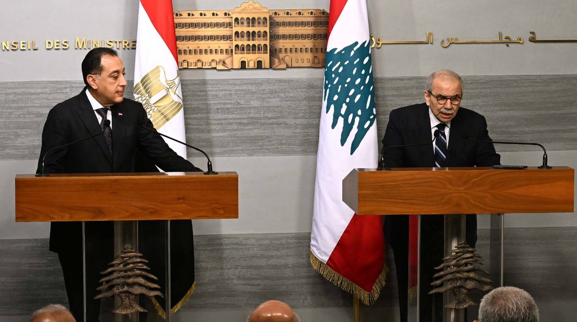 رئيس الوزراء مصطفى مدبولي ونظيره اللبناني