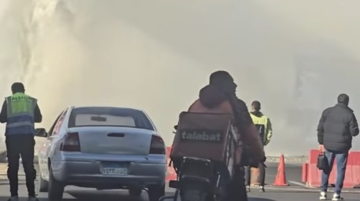  كسر ماسورة مياه في التسعين الجنوبي