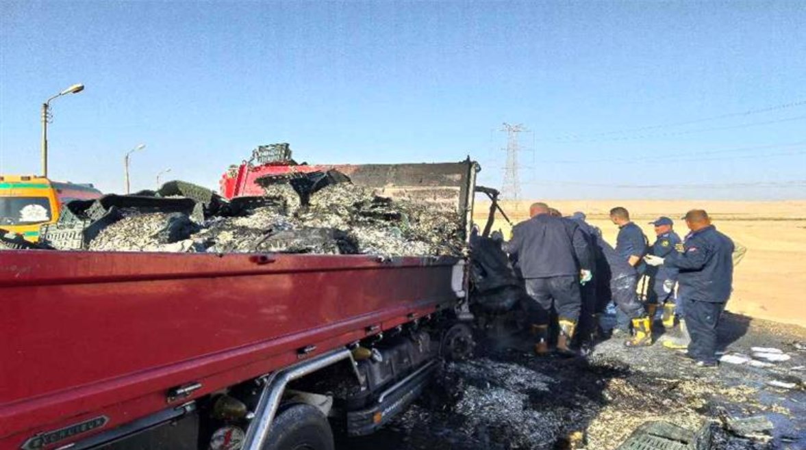 حادث تصادم بالمنيا 