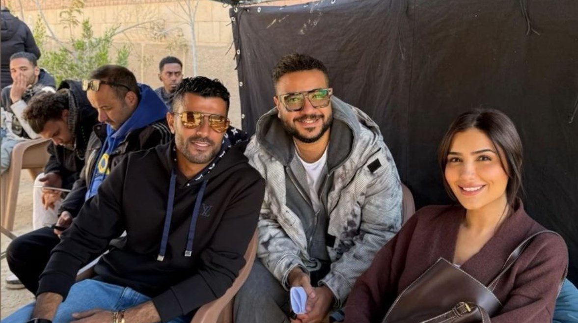 محمد سامي يزور كواليس مسلسل الست موناليزا