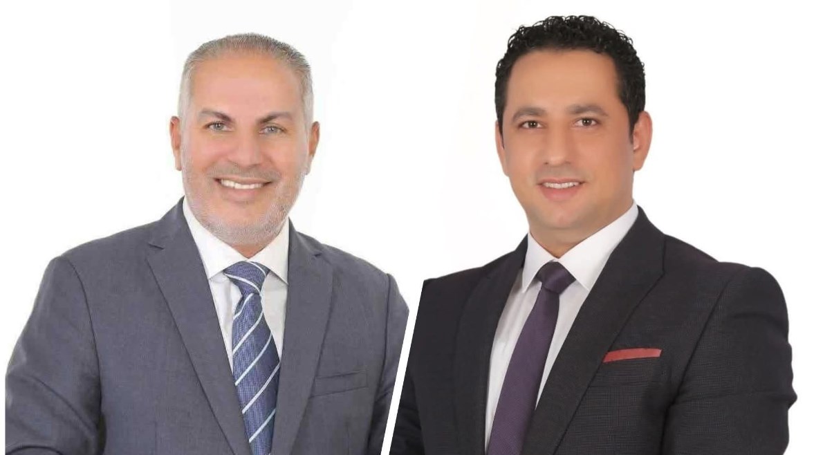 صورة المرشحين المستقلين بمركز اطسا مصطفى العمدة وحسام خليل 