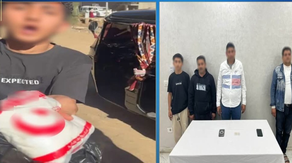 المتهمين وجانب من الفيديو 