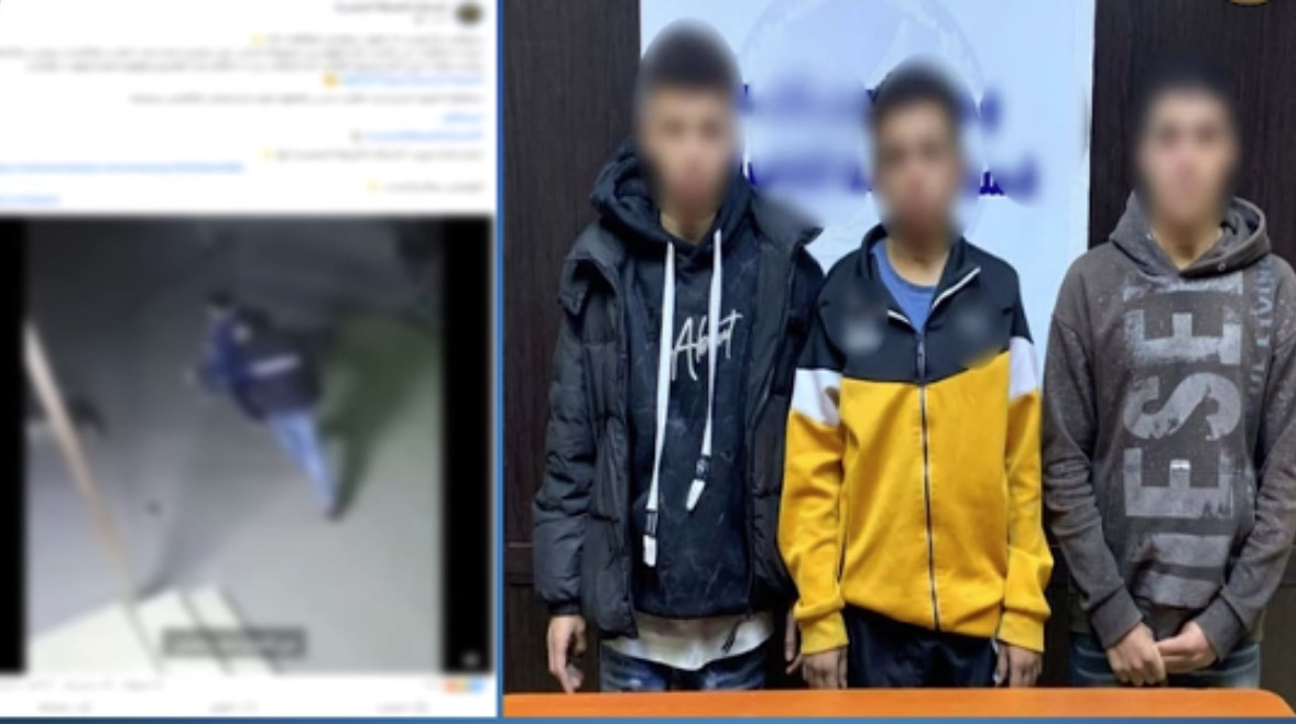 المتهمون بعد ضبطهم والمنشور 